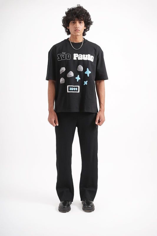 Buy Black Waffle Lounge Pants Online at Main Character India