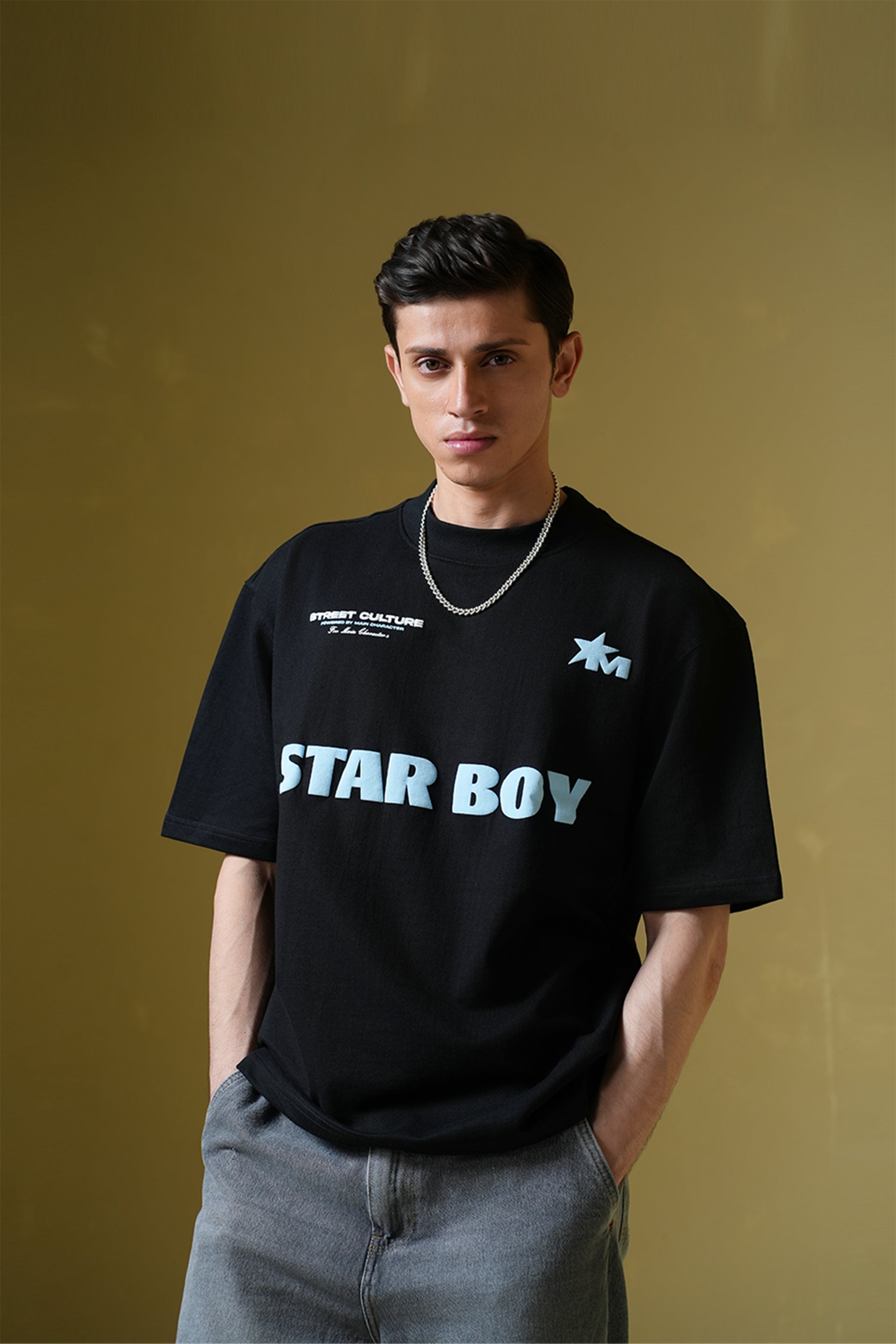 Buy Star Boy Black Oversized T-Shirt Online at Main Character India