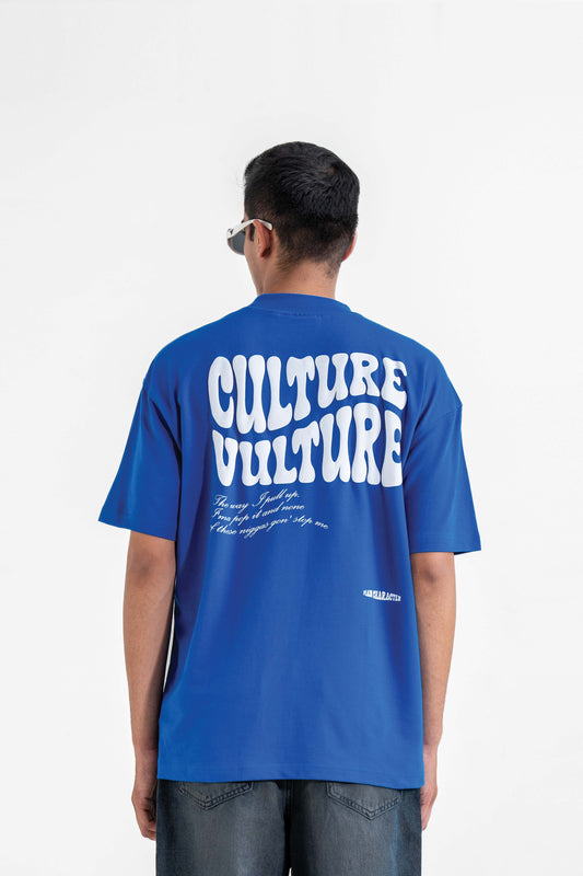 Culture Vulture Royal Blue Oversized T-Shirt - Buy Oversized T-Shirts Online in India at Main Character