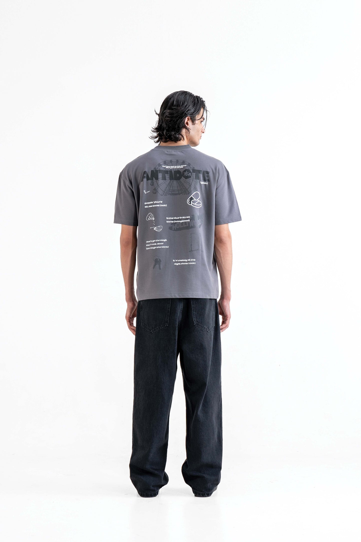 Antidote Grey Oversized T-Shirt