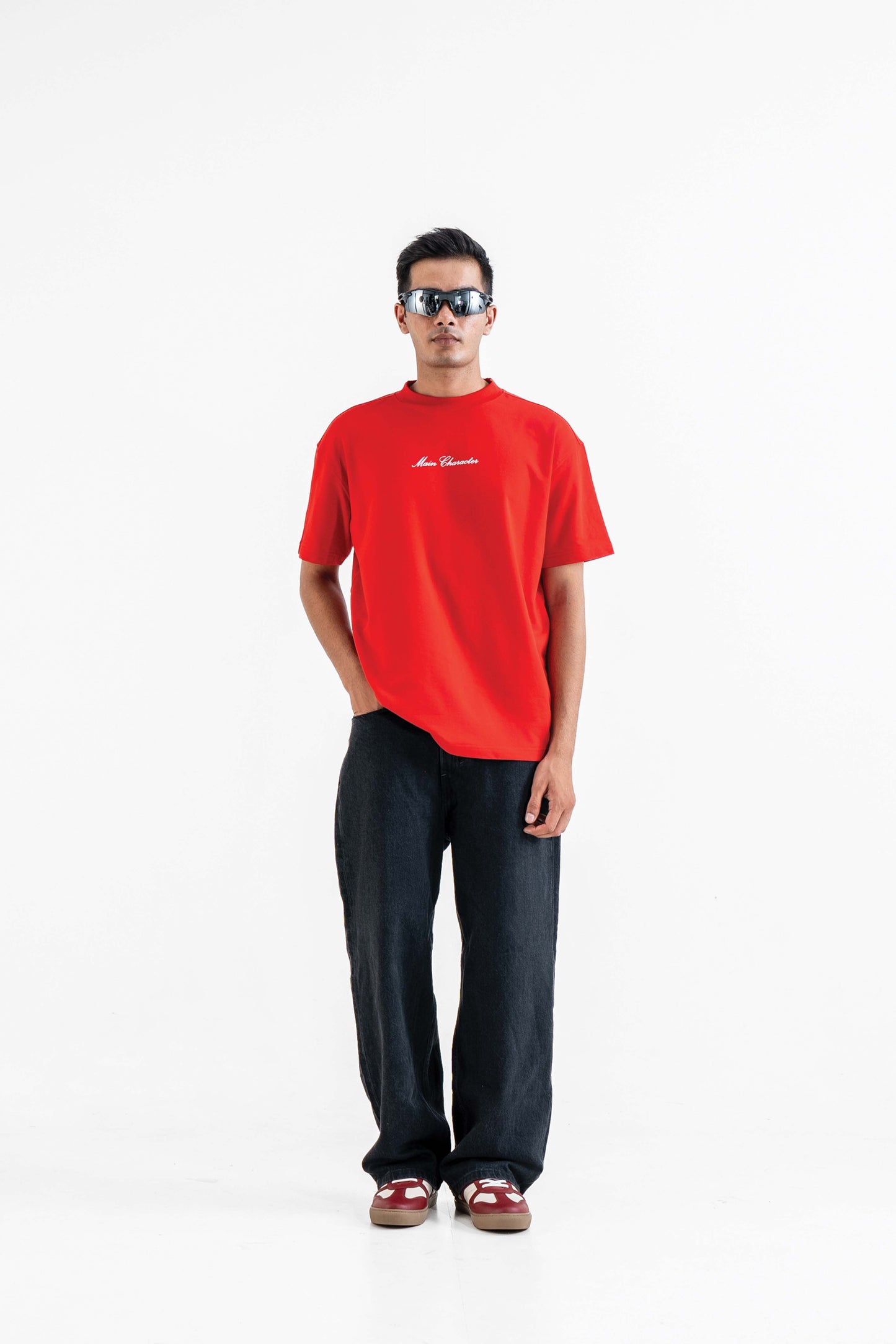 God'S Fav Child Red Oversized T-Shirt