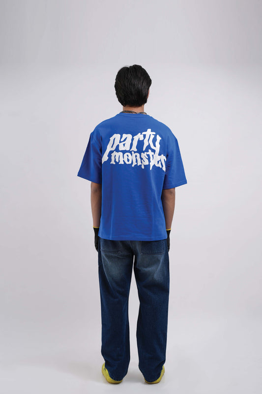 Party Monster Blue Oversized T-shirt - Buy Oversized T-Shirts Online in India at Main Character