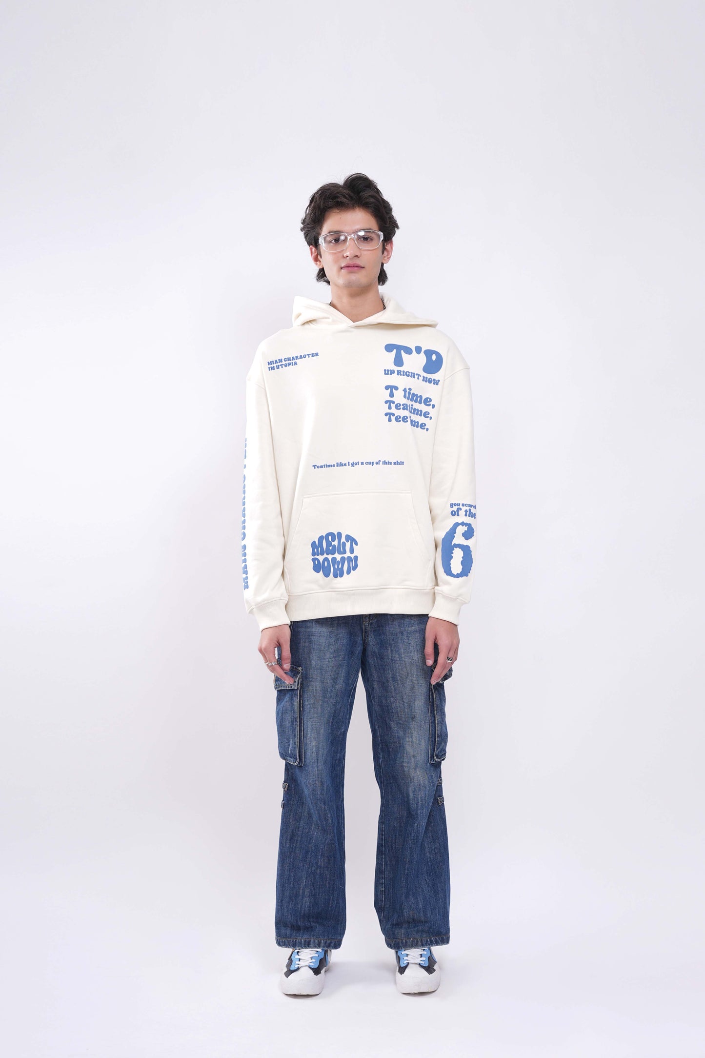 Melt Down Cream Oversized Hoodie