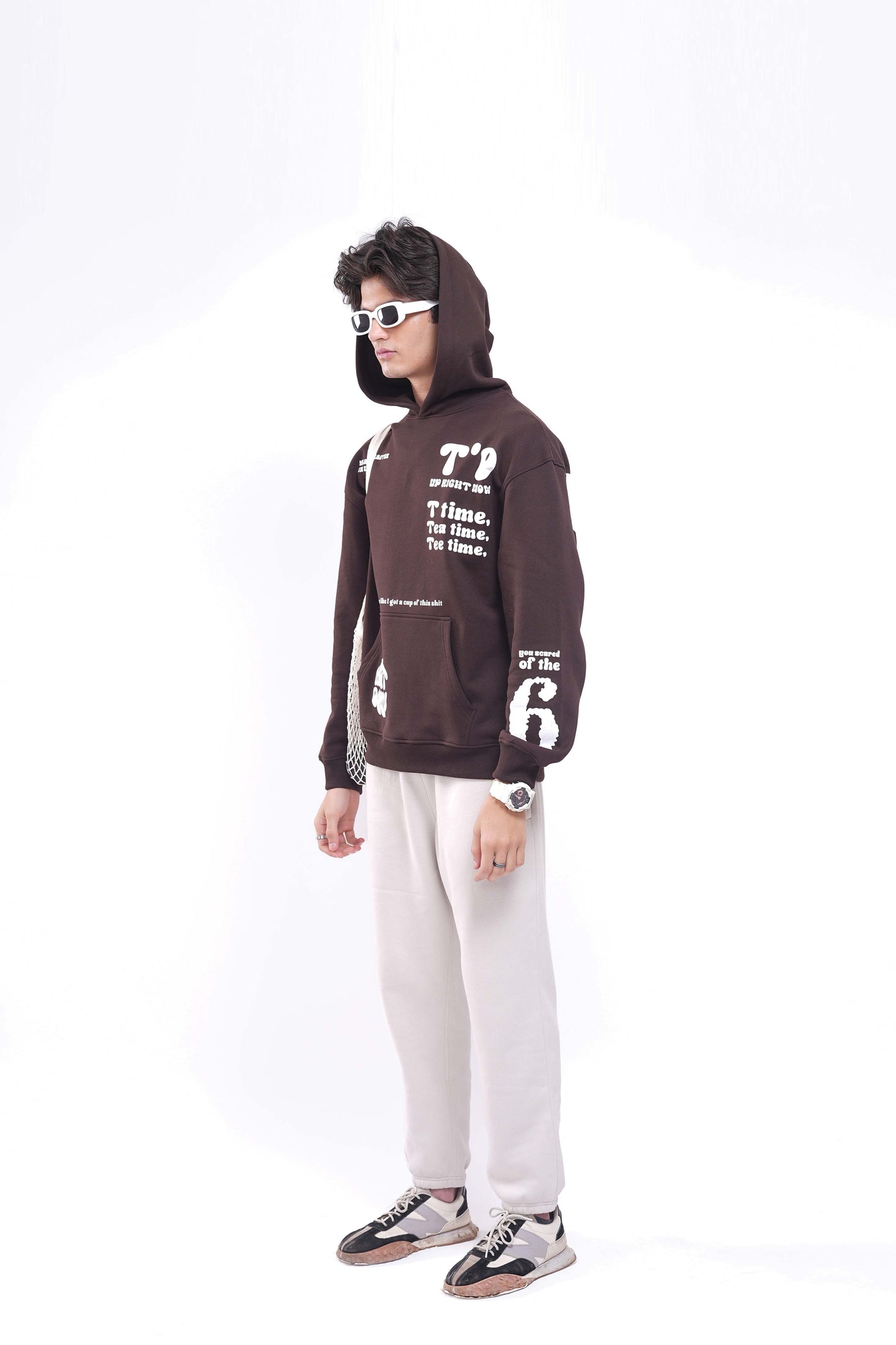 Melt Down Brown Oversized Hoodie