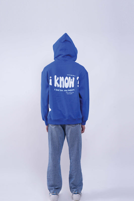I Know Blue Oversized Hoodie - Buy FALL WINTER - 24/25 Online in India at Main Character