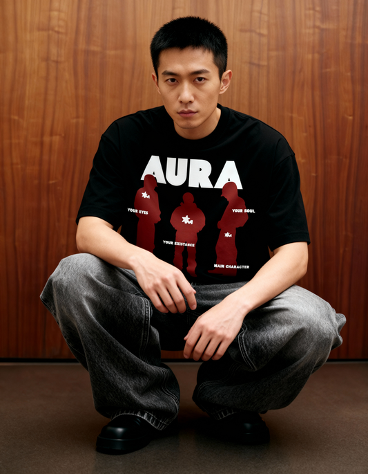 Aura Black Oversized T Shirt - Buy Oversized T-Shirts Online in India at Main Character