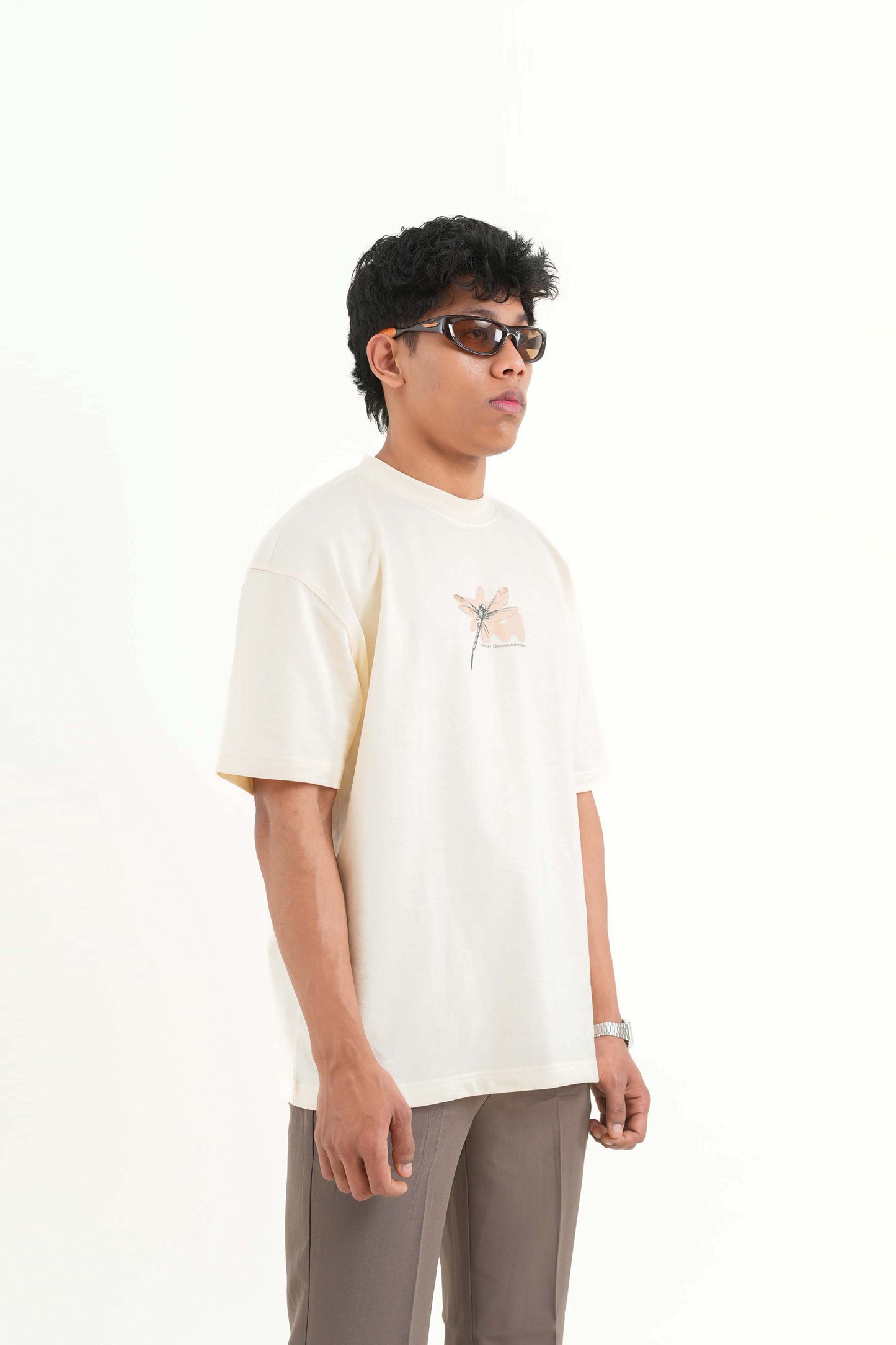 Beautiful Cream Oversized T-Shirt