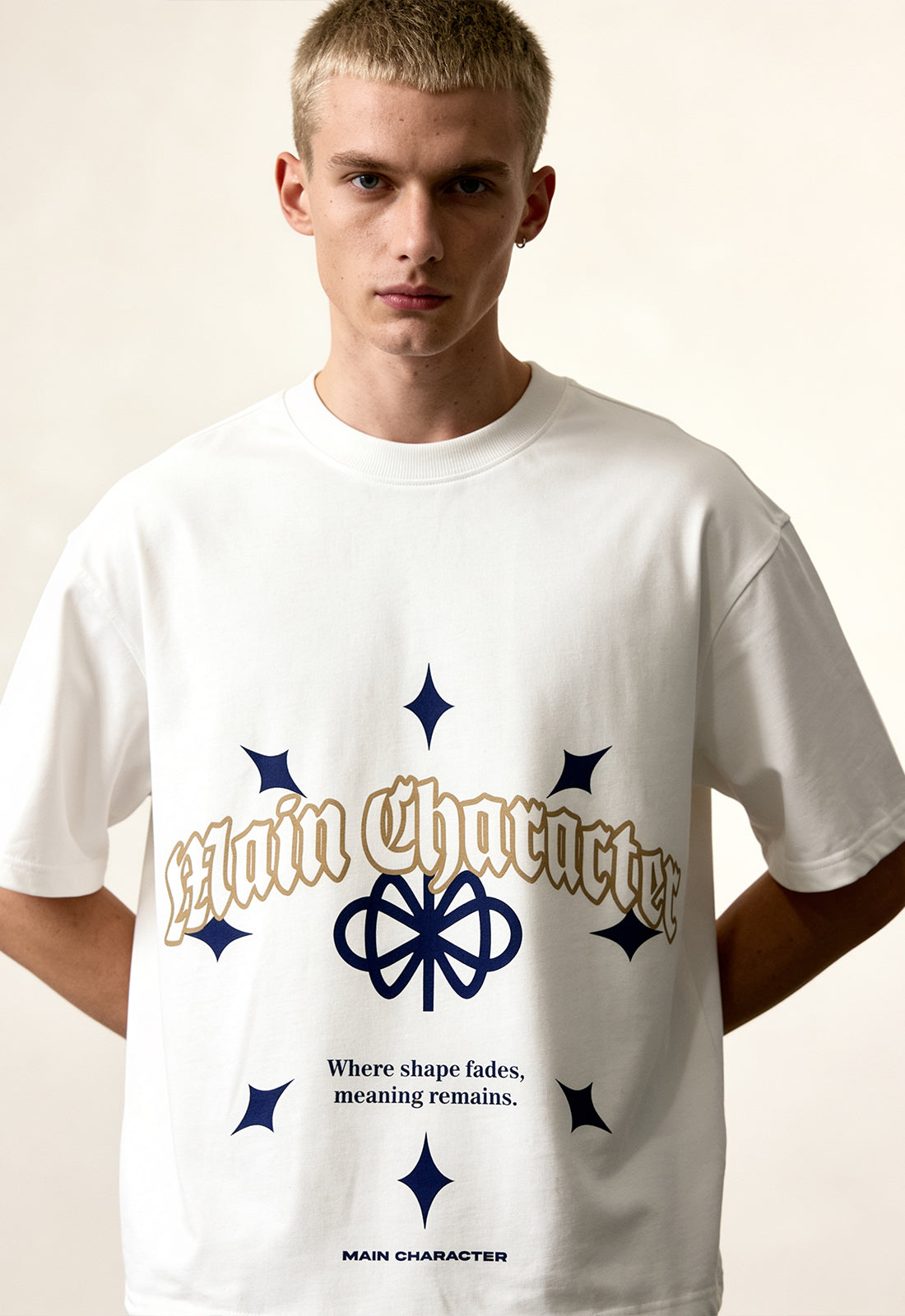Remains Cream Boxy-Oversized T-Shirt