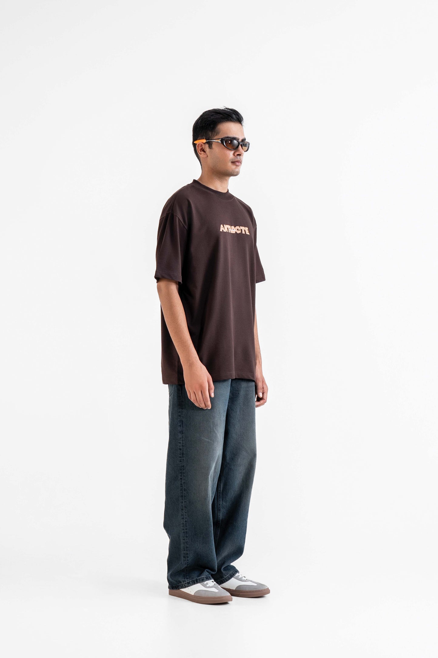 Antidote Brown Oversized T-Shirt