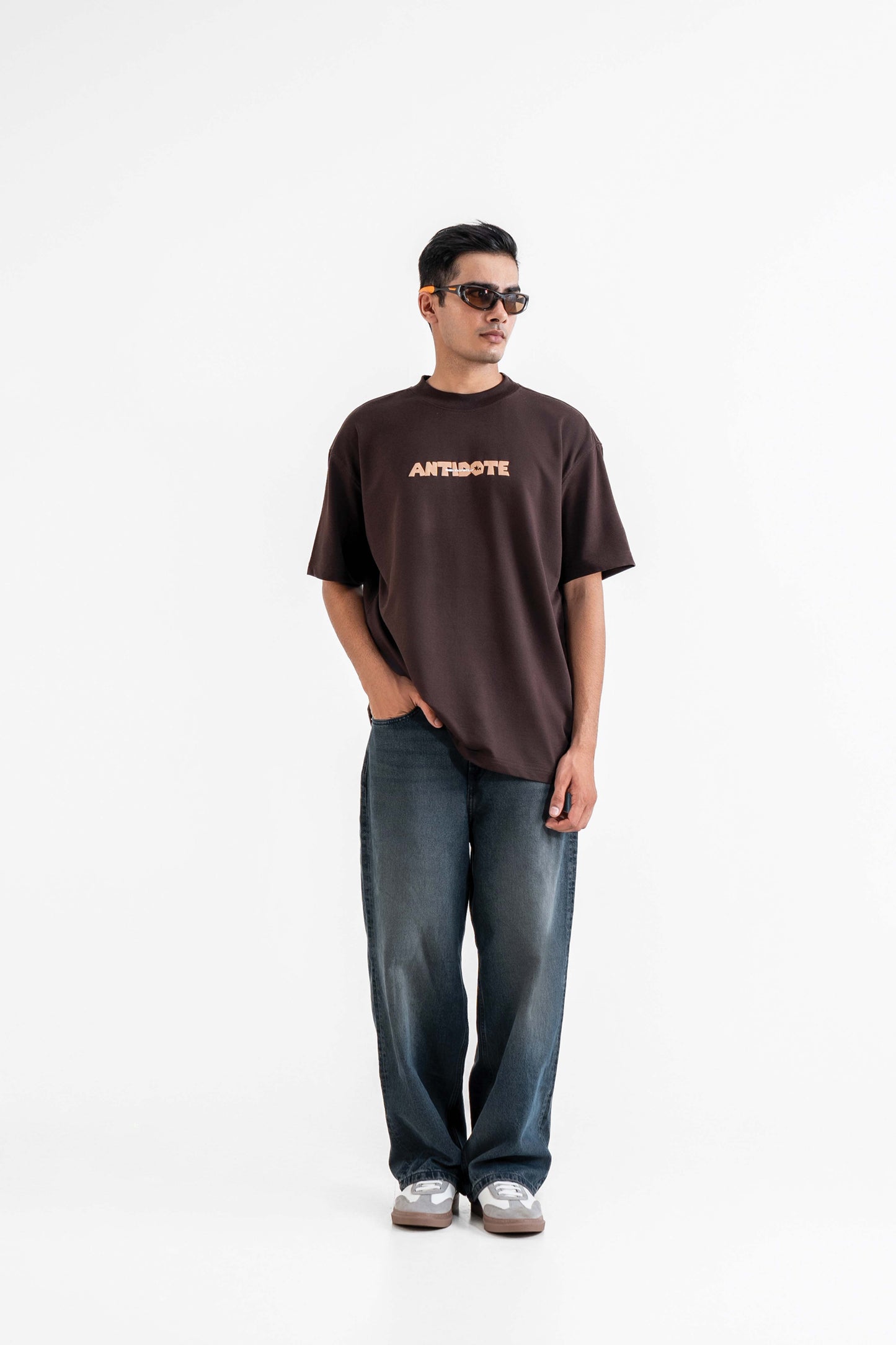 Antidote Brown Oversized T-Shirt