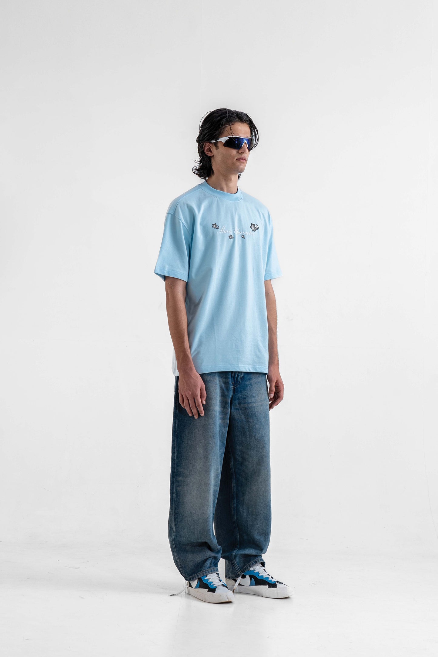 Veni Vidi Vici Blue Oversized T-Shirt