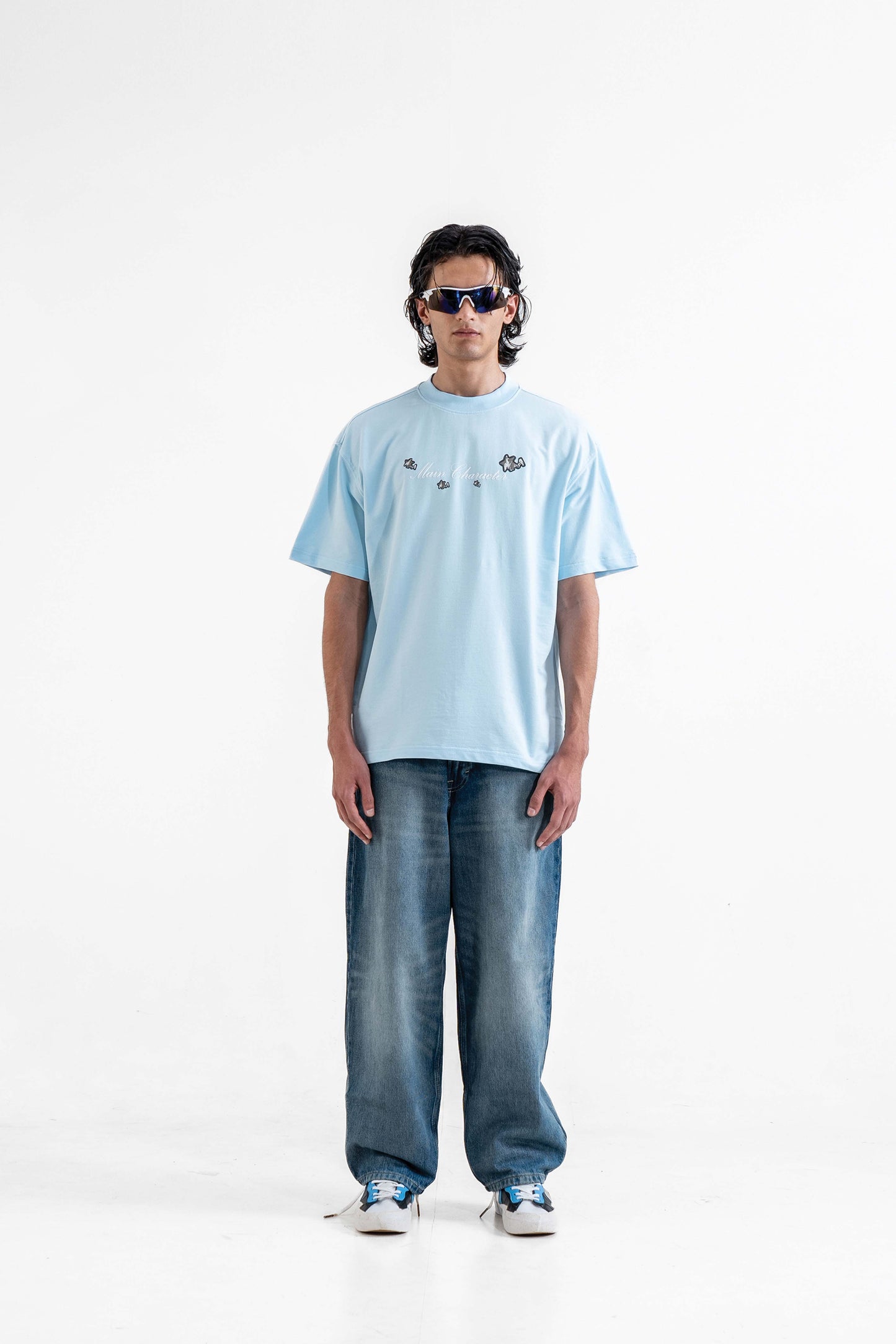 Veni Vidi Vici Blue Oversized T-Shirt