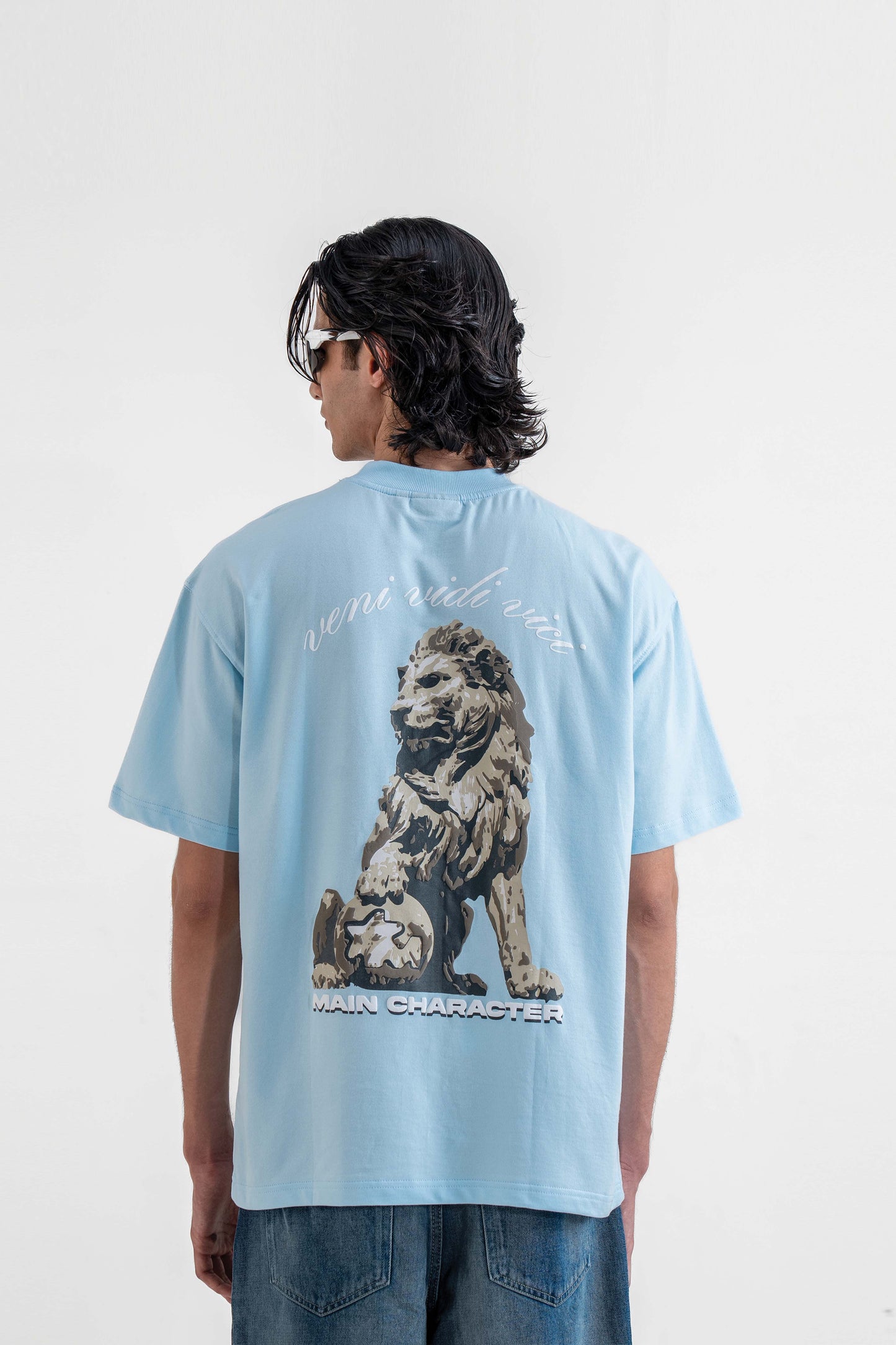 Veni Vidi Vici Blue Oversized T-Shirt