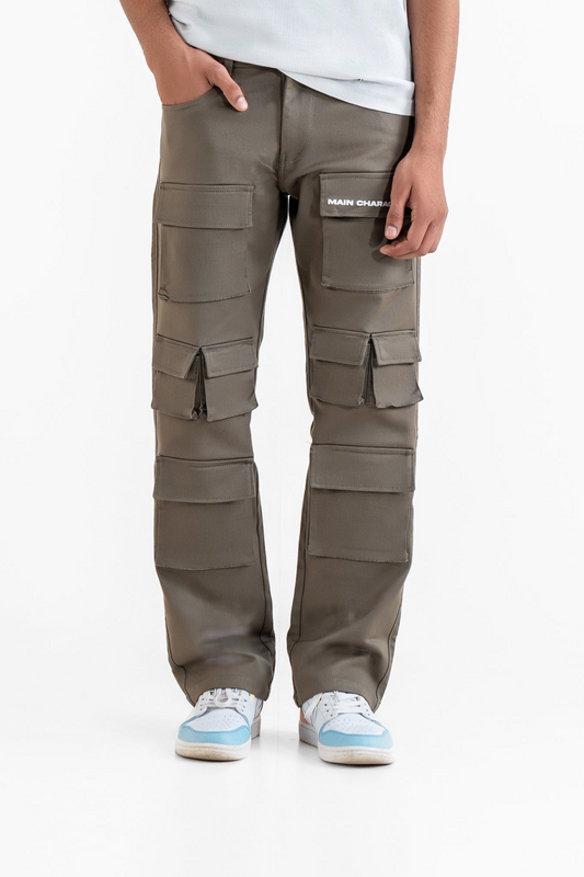 Sage Green Utility Cargo - Buy Denim Cargo Pants Online in India at Main Character