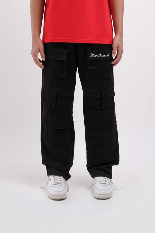 Black Utility Cargo - Buy Denim Cargo Pants Online in India at Main Character