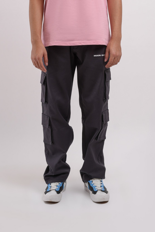 Licorice Grey Knitted Cargo - Buy Denim Cargo Pants Online in India at Main Character