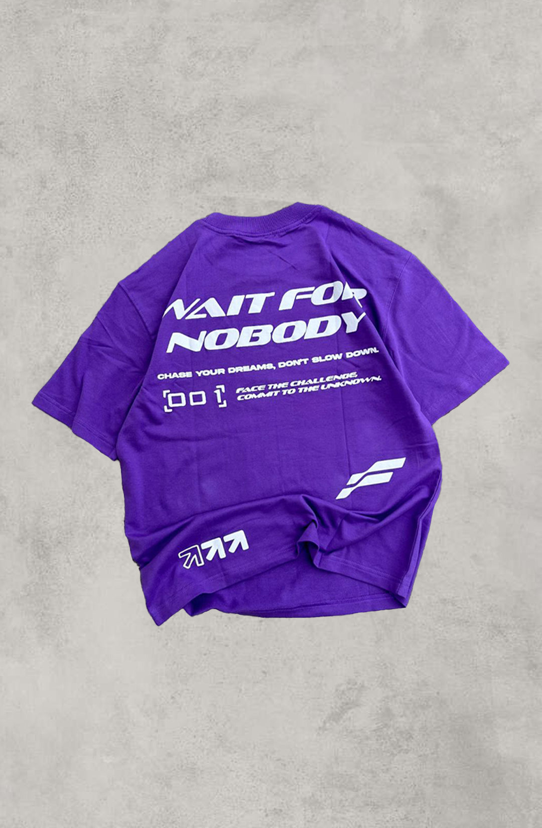Wait For Nobody Purple Oversized T-Shirt