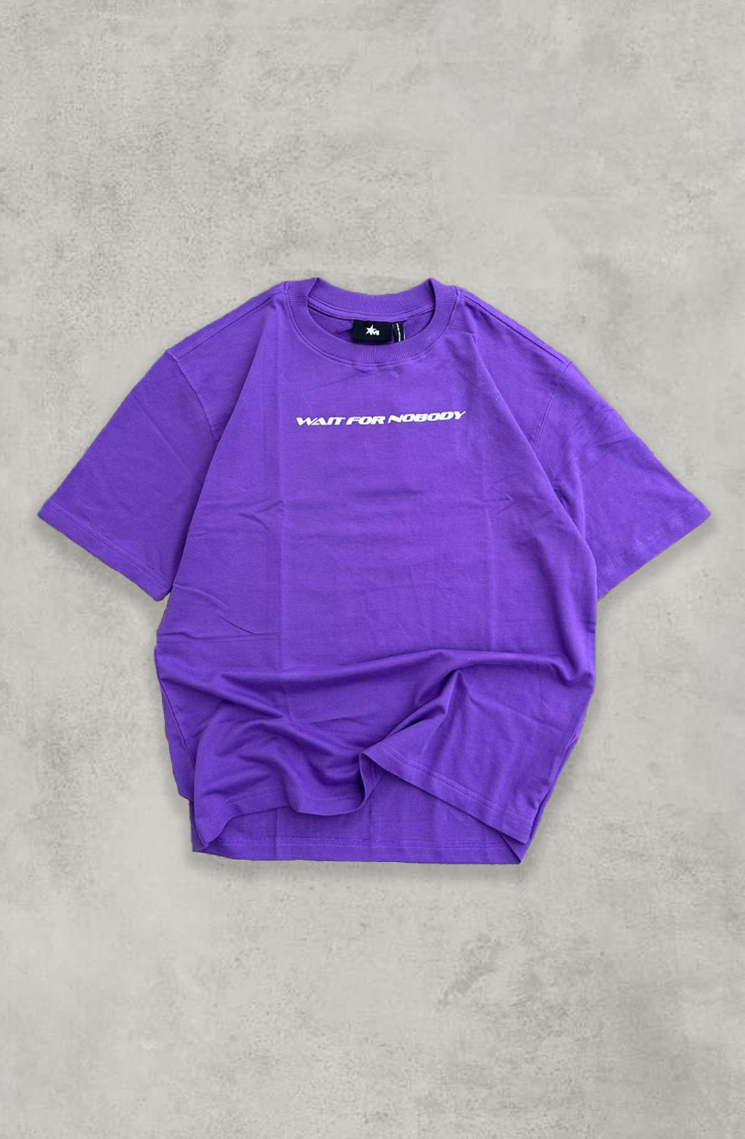 Wait For Nobody Purple Oversized T-Shirt