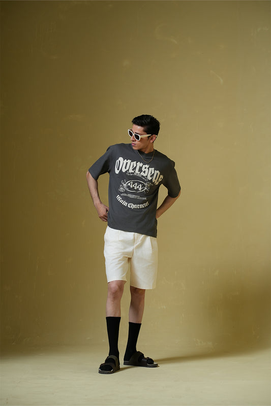 Overseas Smokey Grey Oversized T-Shirt - Buy Old Money Online in India at Main Character