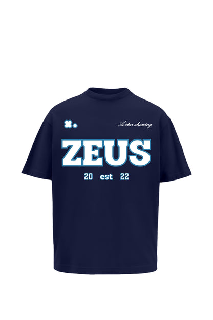 Buy Zeus Navy blue oversized t-shirt Online at Main Character India
