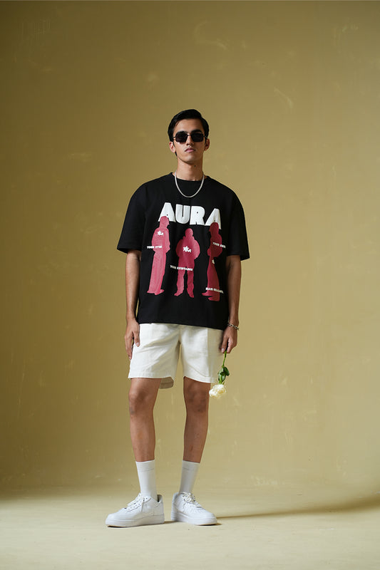 Aura Black Oversized T Shirt - Buy Shop All Online in India at Main Character