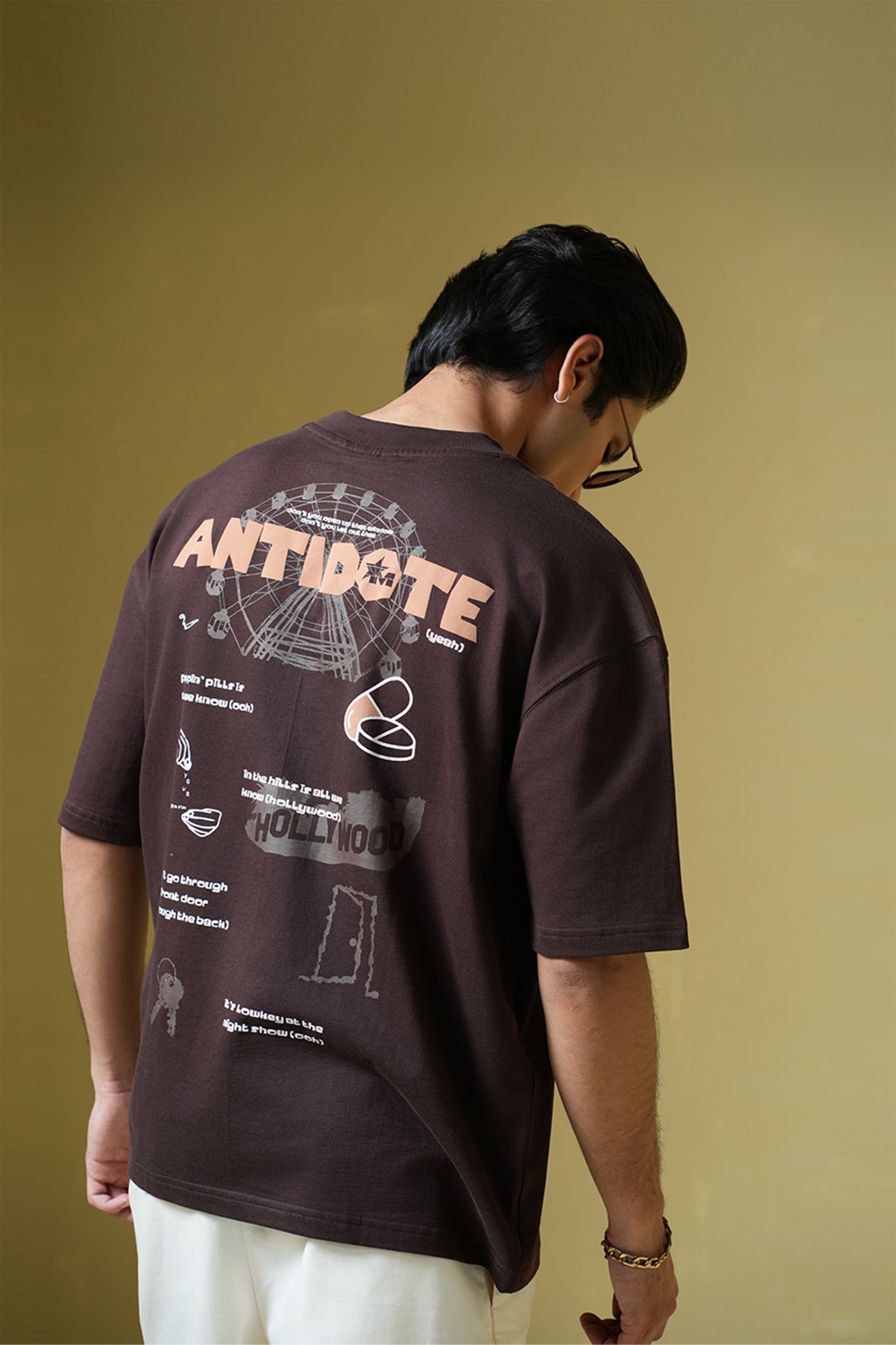 Buy Antidote Brown Oversized T-Shirt Online at Main Character India