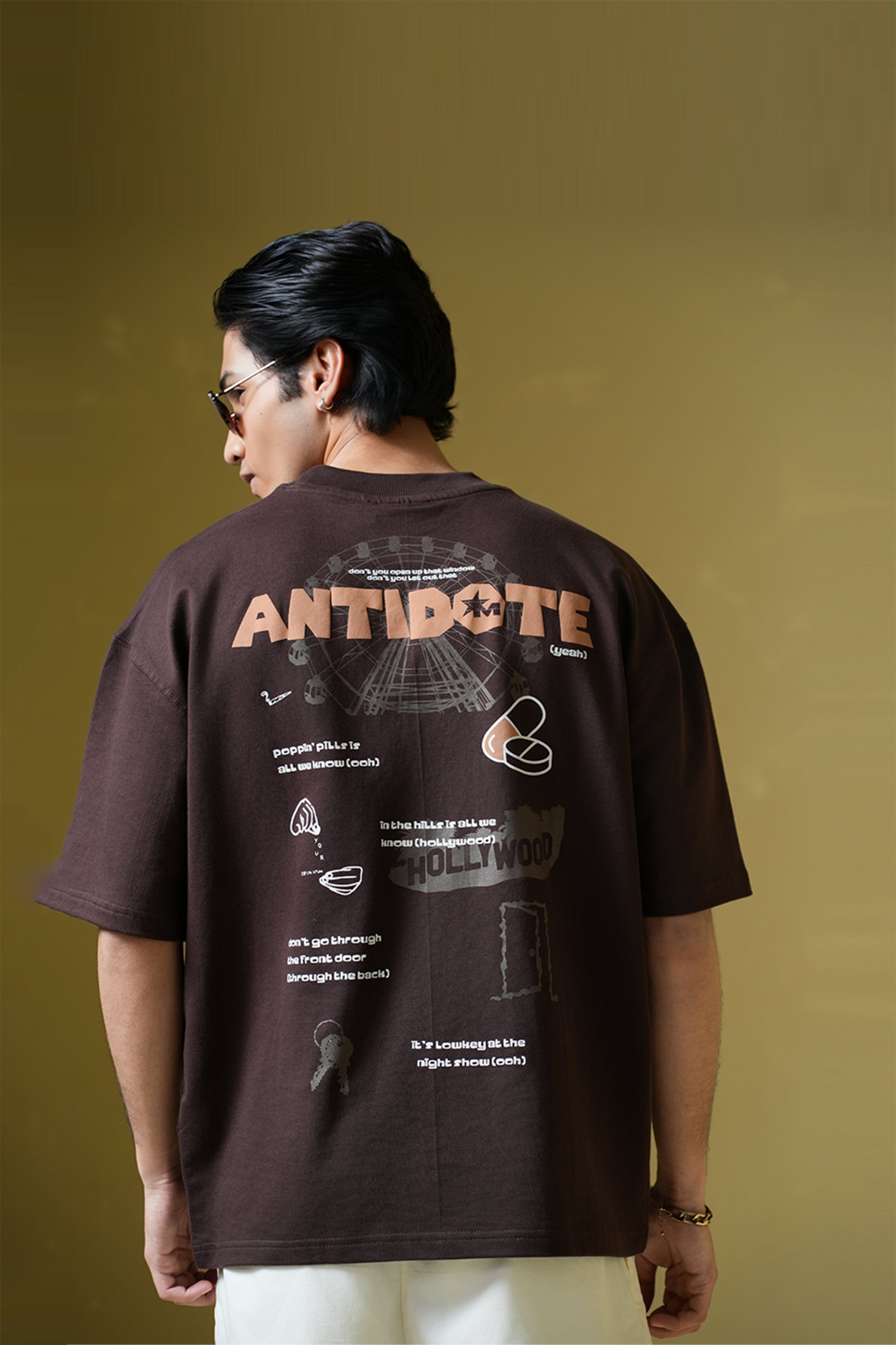 Buy Antidote Brown Oversized T-Shirt Online at Main Character India