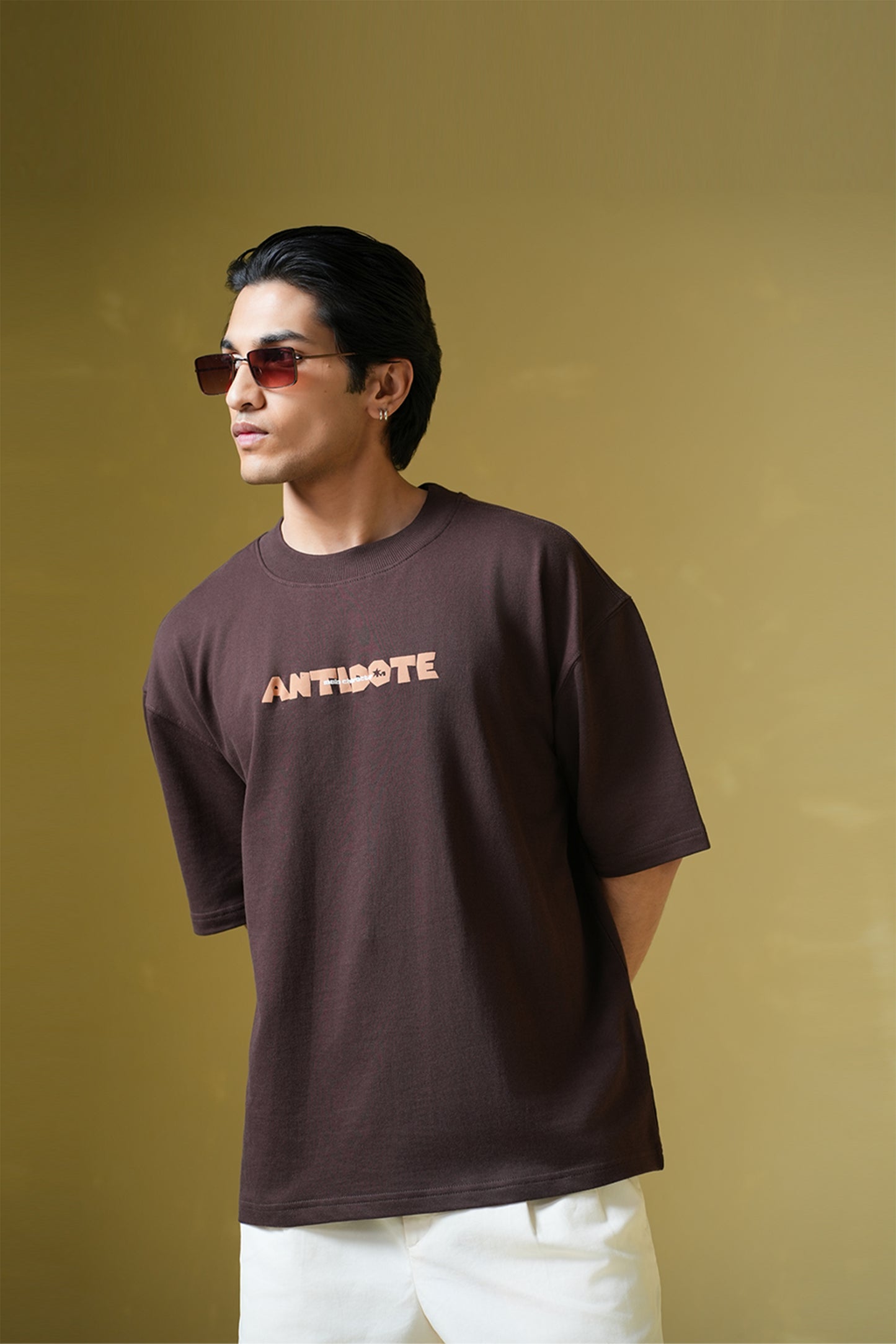 Antidote Brown Oversized T-Shirt