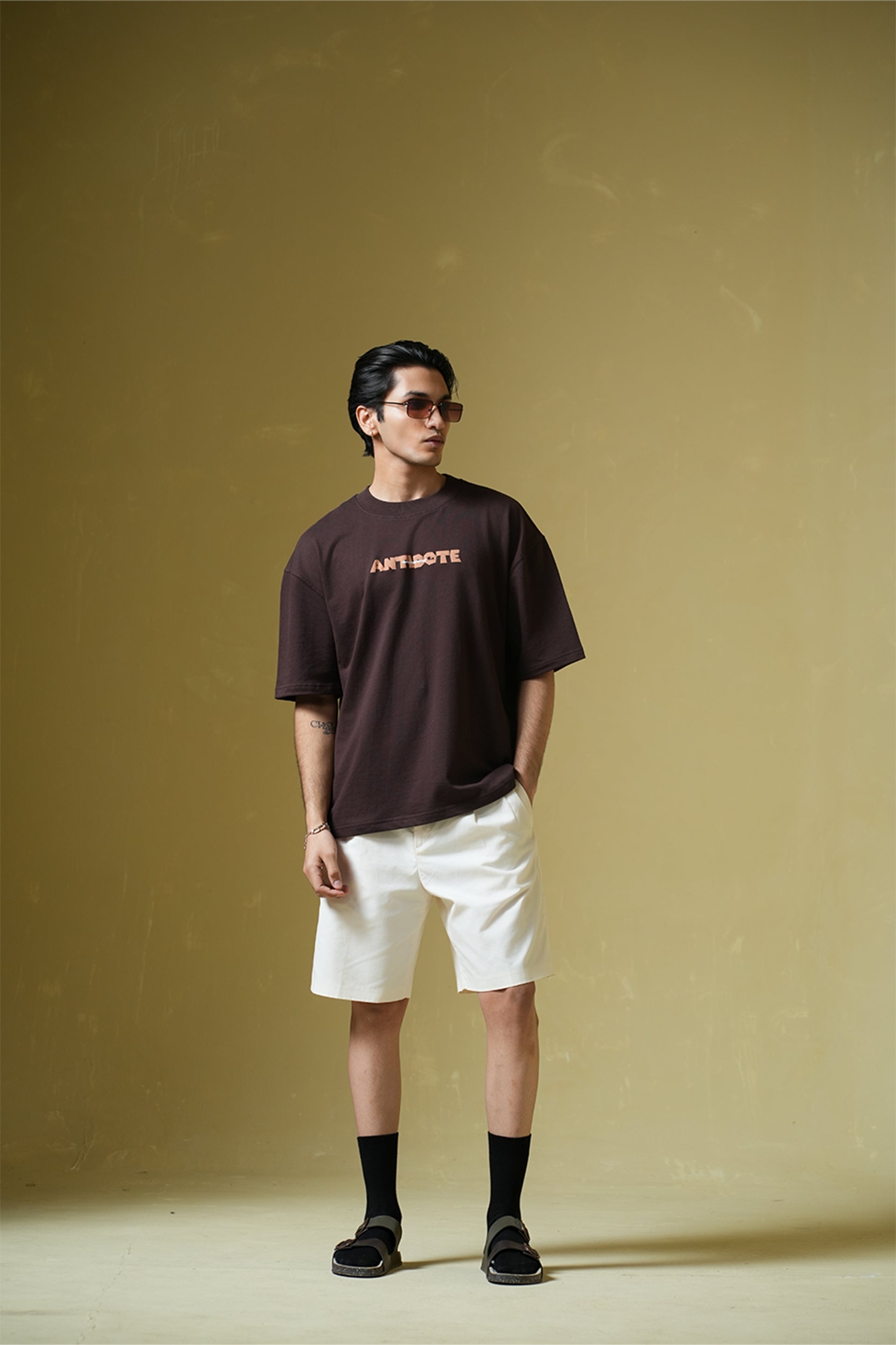 Buy Antidote Brown Oversized T-Shirt Online at Main Character India