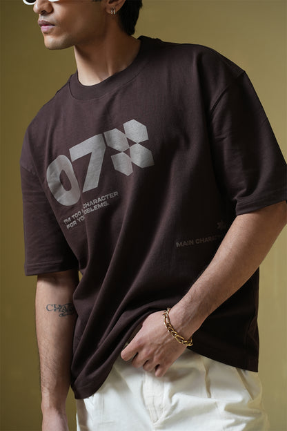 Buy 07 Brown Oversized T-shirt Online at Main Character India