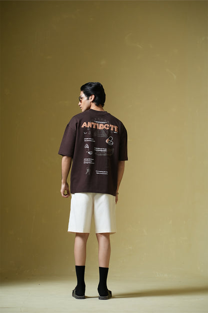 Buy Antidote Brown Oversized T-Shirt Online at Main Character India