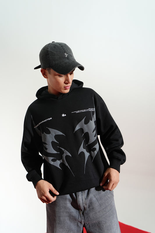 BLACK AURA OVERSIZED HOODIE - Buy Oversized Hoodies For Women Online in India at Main Character