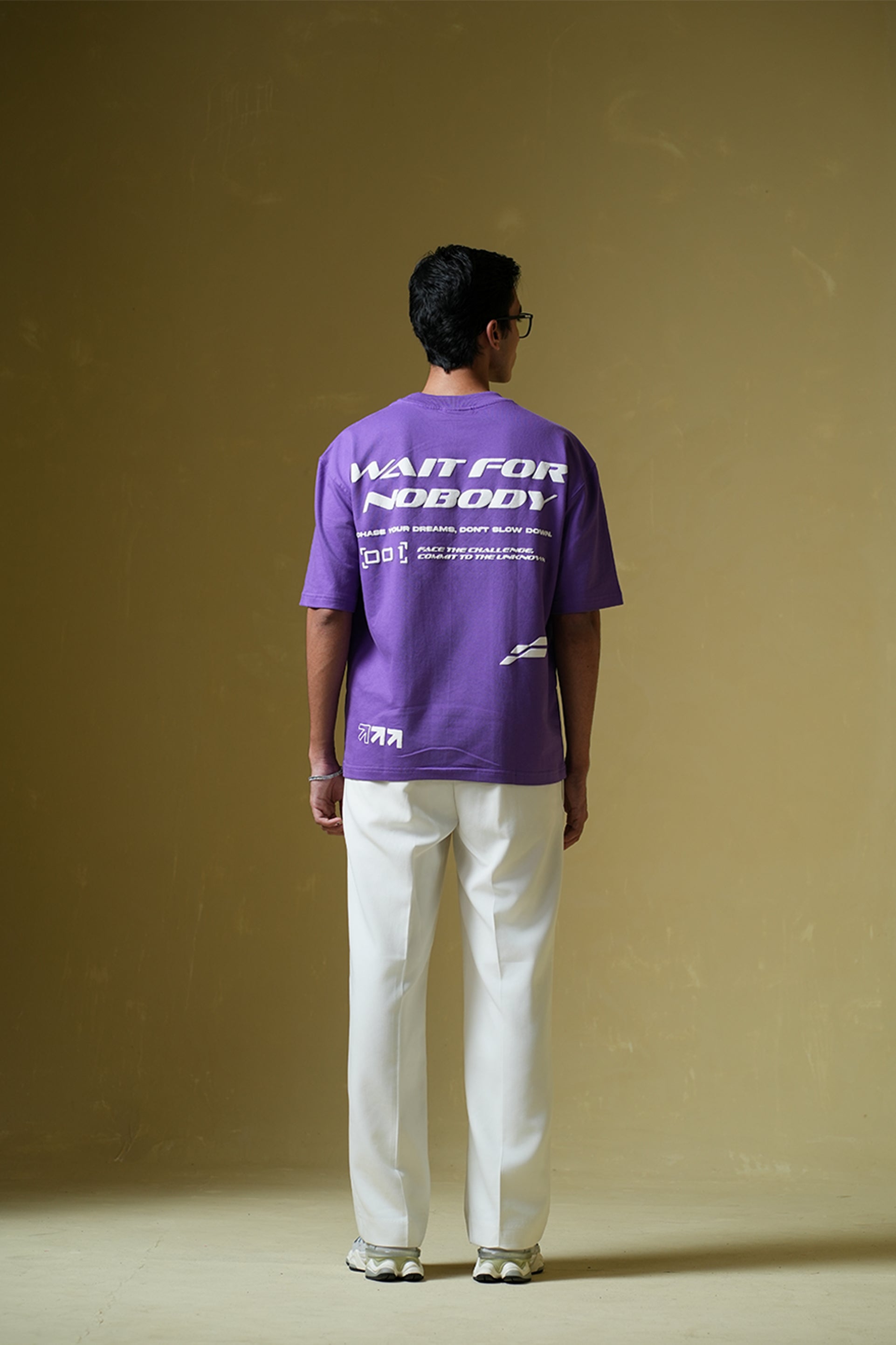 Buy Wait For Nobody Purple Oversized T-Shirt Online at Main Character India