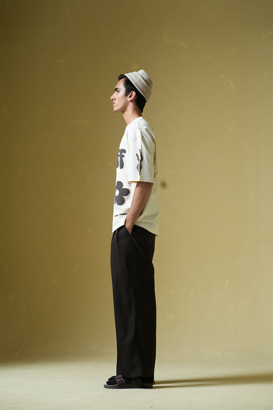 TV off Cream Oversized T-Shirt - Buy Old Money Online in India at Main Character