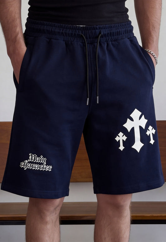 God Mode Navy Blue Shorts