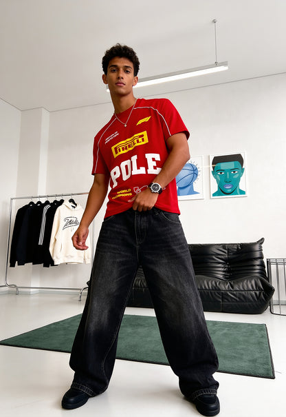 Pole Piping Oversized T-Shirt
