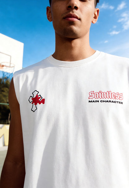 Buy Saintless White Vest Online at Main Character India