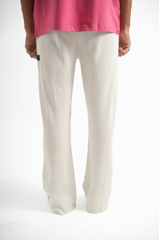 Buy White Waffle Lounge Pants Online at Main Character India