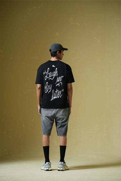 Buy Laugh Now Black Oversized T-Shirt Online at Main Character India