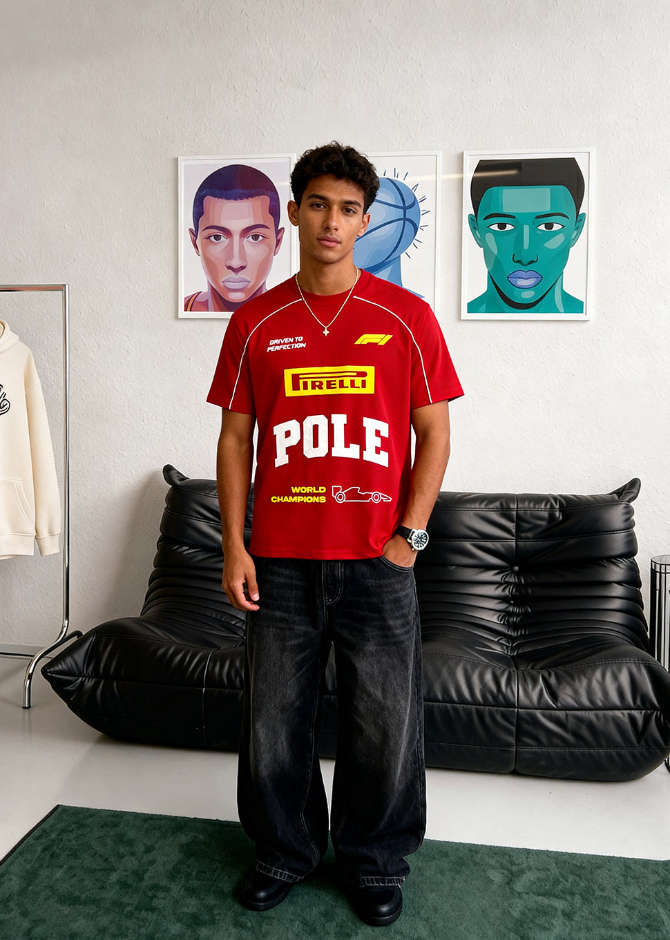 Pole Piping Oversized T-Shirt