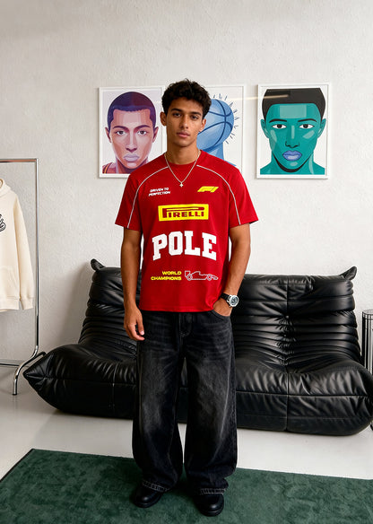 Pole Piping Oversized T-Shirt