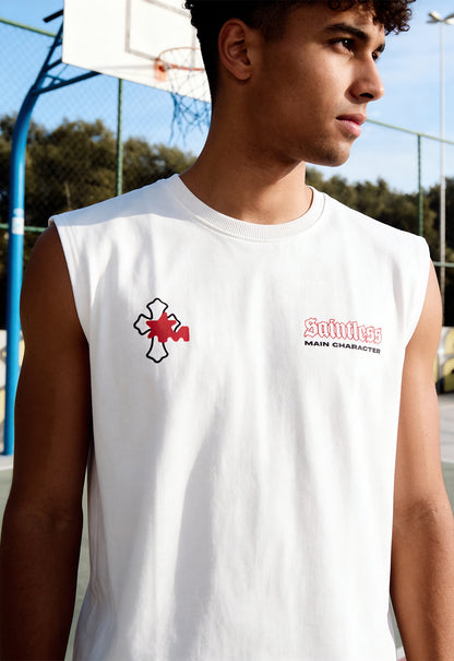 Buy Saintless White Vest Online at Main Character India