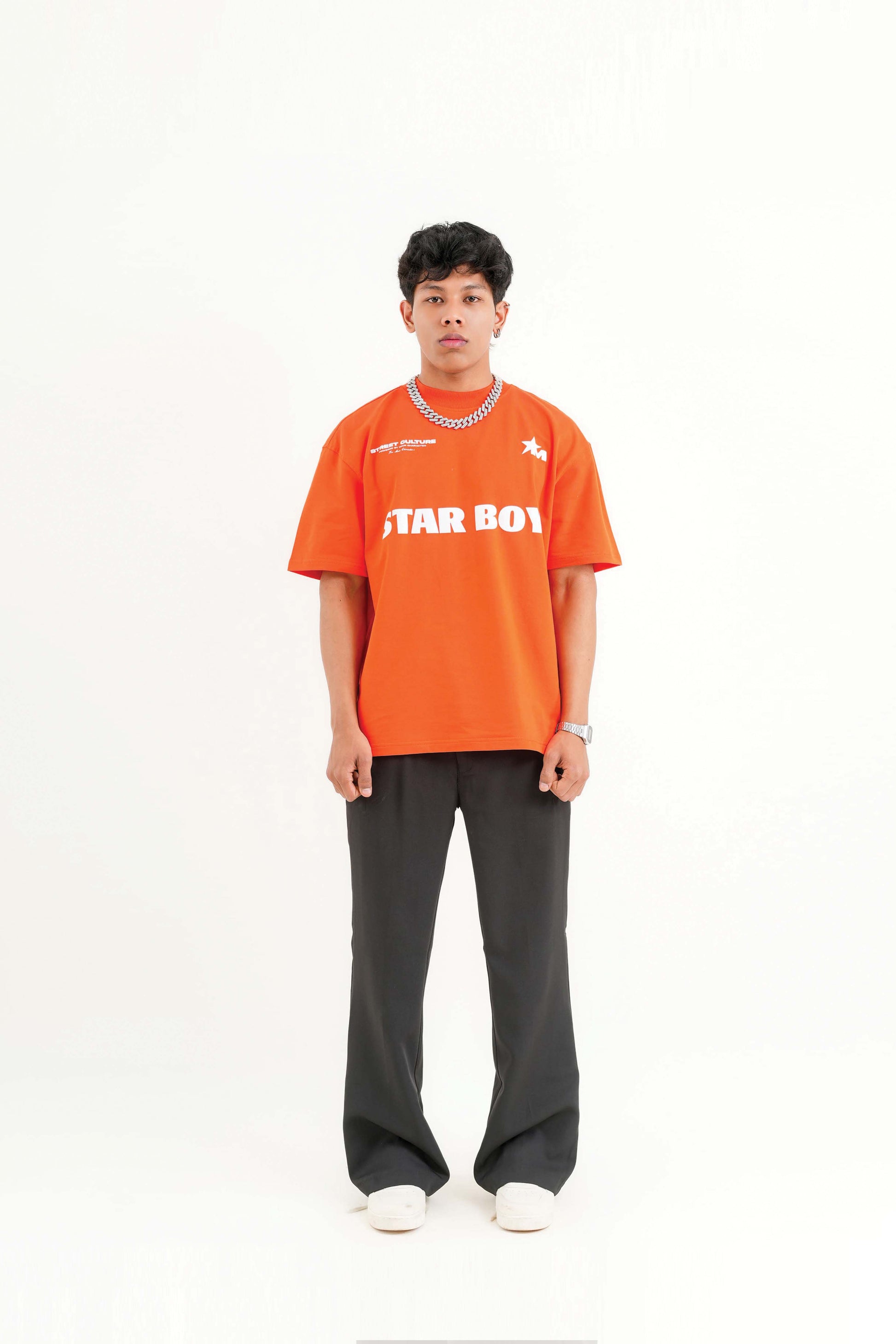 Buy Star Boy Orange Oversized T-Shirt Online at Main Character India