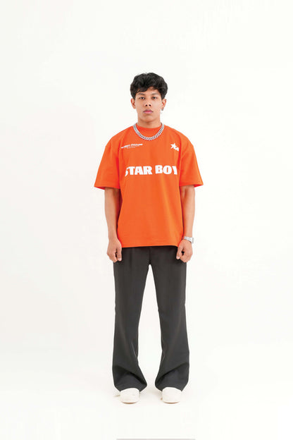 Buy Star Boy Orange Oversized T-Shirt Online at Main Character India