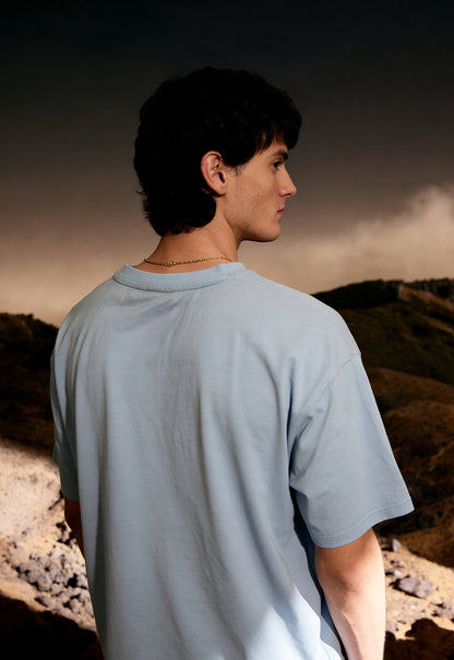 Buy Staple Sky-Blue Summer T-Shirt Online at Main Character India