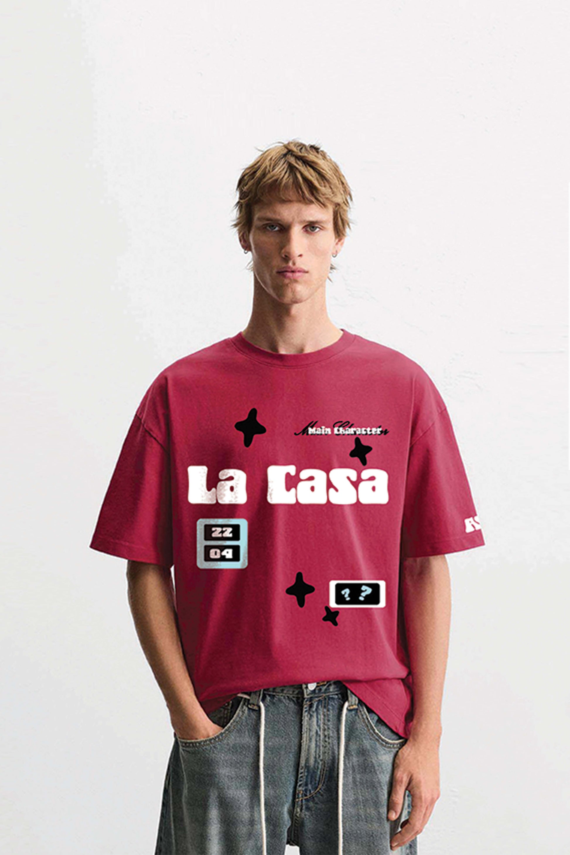 Buy La Casa Hot Pink Oversized T-Shirt Online at Main Character India