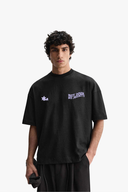 Buy Purple Haze Black Oversized T-Shirt Online at Main Character India