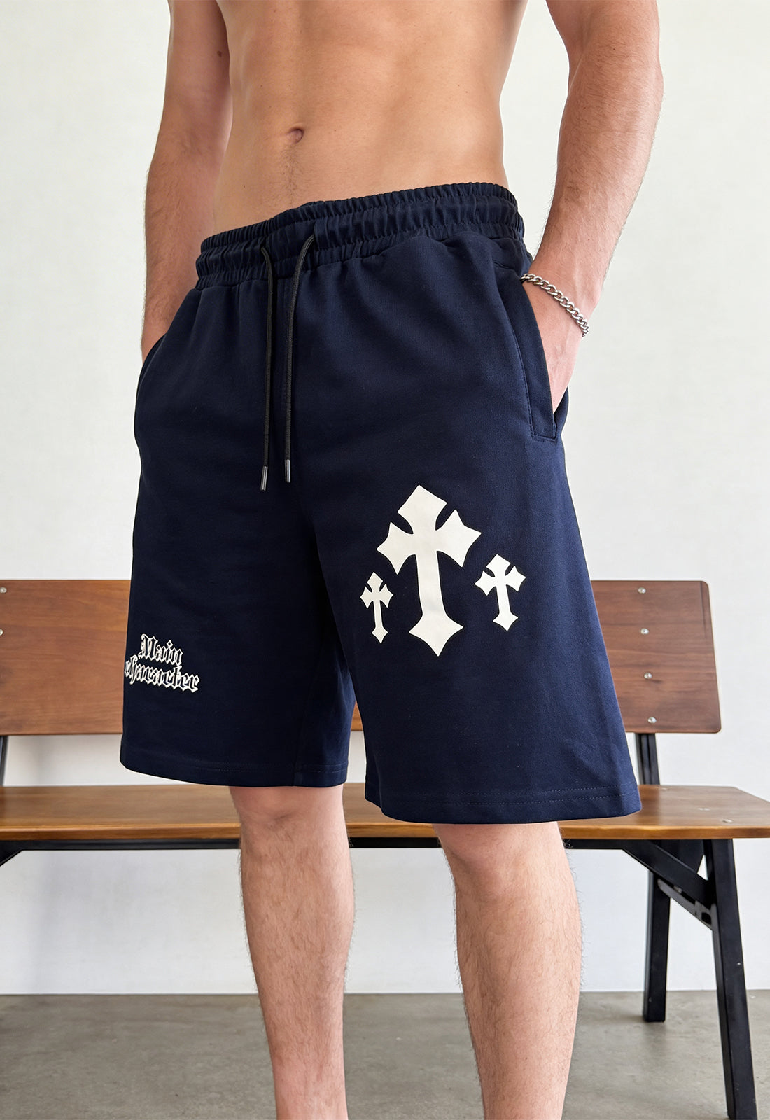 God Mode Navy Blue Shorts