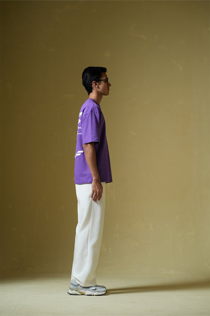 Buy Wait For Nobody Purple Oversized T-Shirt Online at Main Character India