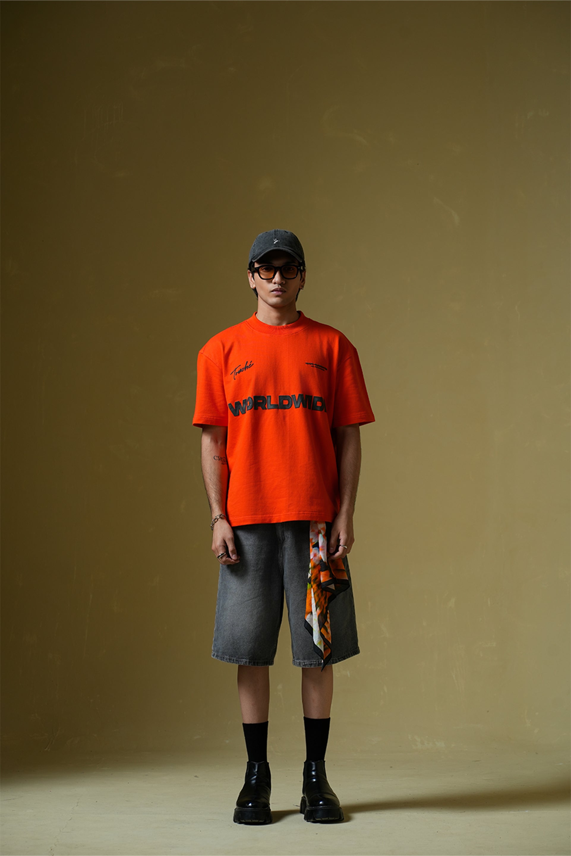Buy Worldwide Orange Oversized T-shirt Online at Main Character India